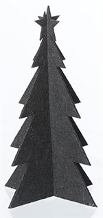 Lübech Living juletræ - felt x-mas tree - sort højde 15 cm - Fransenhome
